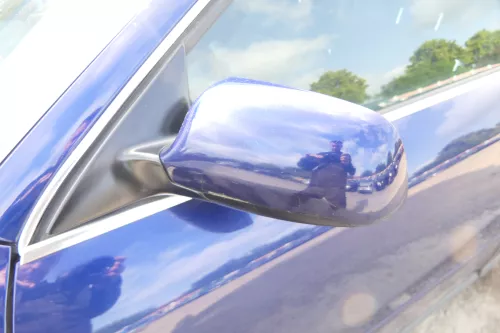 Audi A6 4B Spiegel Außenspiegel links elektrisch blau LZ5K + GLAS (176053)