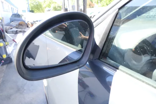 Seat Ibiza 6L elektrischer beheizter Spiegel Außenspiegel links grau LS7Z (176088)