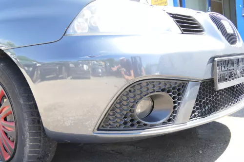 Seat Ibiza 6L Stoßstange Frontstoßstange vorne grau LS7Z ab Ende 2006 Facelift (176096)
