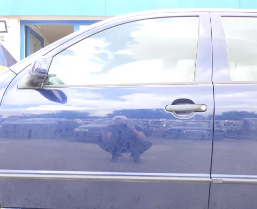 Fabia 6Y Kombi + Limousine Tür vorne links Fahrertür blau LF5U ohneAnbauteile (176173)