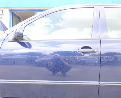 Fabia 6Y Kombi + Limousine Tür vorne links Fahrertür blau LF5U ohneAnbauteile