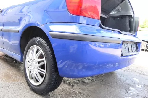 VW Polo 6N2 Stoßstange hinten Heckstoßstange Stoßfänger blau LA5C surf (176660)