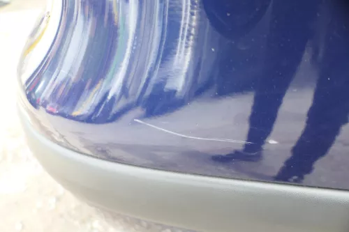 VW Golf 4 Limousine Stoßstange hinten Heckstoßstange Stoßfänger blau LB5N (177095)
