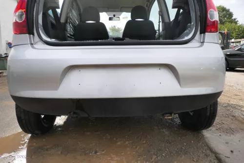 VW Fox 5Z Stoßstange hinten Stoßfänger silber LA7W Heckstoßstange