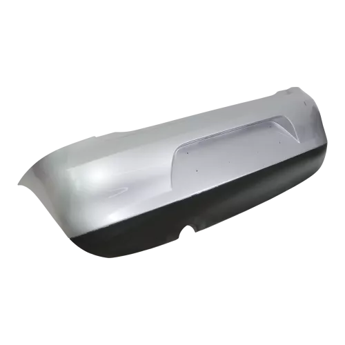 VW Fox 5Z Stoßstange hinten Stoßfänger silber LA7W Heckstoßstange Bilder!! (177670)