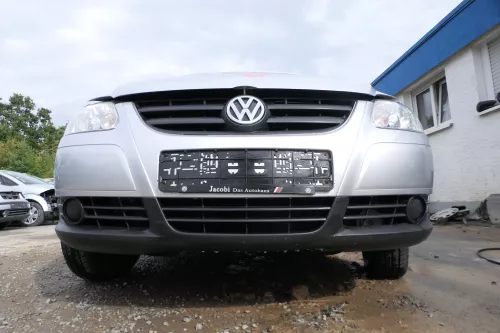 VW Fox 5Z Stoßstange vorne Stoßfänger silber LA7W mit Grill  (177672)