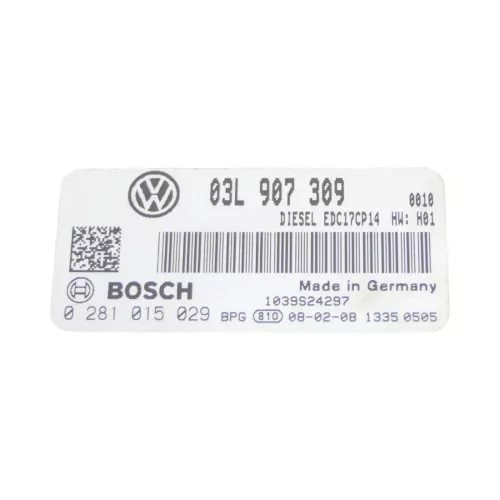 VW Passat 3C Golf Steuergerät 2,0l 103kw 140PS 103PS CBAB CBAA Motor 03L907309 (177861)