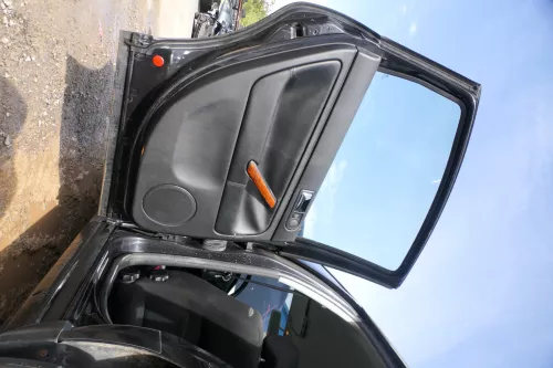 1x Passat 3B 3BG Türverkleidung Verkleidung Tür hinten links Leder schwarz Limo