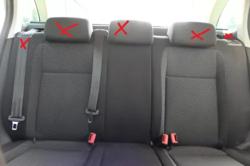 NUR LEHNE Fabia 5J 5itz Sitze hinten Rückbank Rücksitzbank 3 Punkt Gurt Isofix