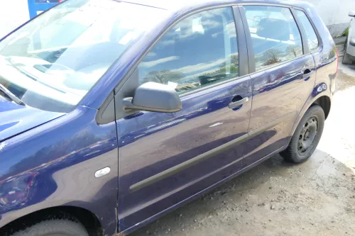 VW Polo 9N 9N3 Tür vorne links Fahrertür 4/5-Türer blau LB5N ohneAnbauteile (178647)