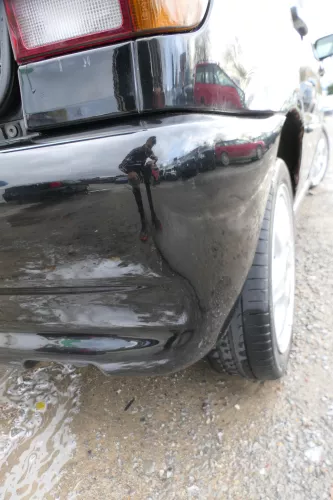 VW Polo 6N Stoßstange hinten breite Styling XXL Heckstoßstange schwarz L041 (178660)