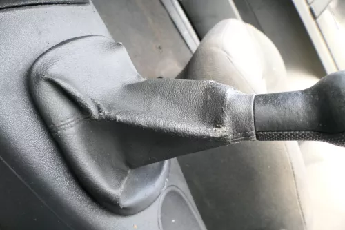 VW Lupo Polo 6N2 Schaltknauf Schaltsack Schaltung Schaltknüppel schwarz Leder (178754)