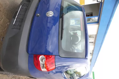 VW Fox 5Z Heckklappe Kofferraumklappe Klappe hinten + Scheibe blau LL5M (178781)