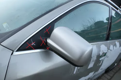 Audi A6 4B Allroad Spiegel Außenspiegel Abdeckung Kappe rechts grau mit GLas