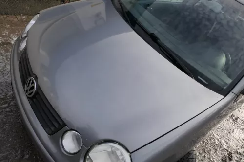 VW Polo 9N Motorhaube Klappe vorne silber grau LD7W bisca.Bj.2004 (179412)
