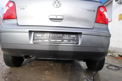VW Polo 9N 9N3 Stoßstange Heckstoßstange hinten grau LD7W