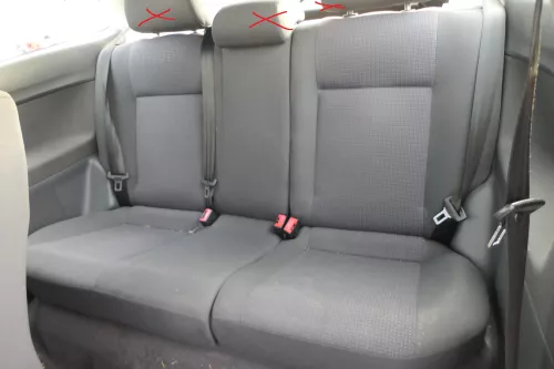 VW Polo 9N 9N3 Sitz Rückbank Sitzfläche Sitze 3 Punkt Gurt hinten (179432)