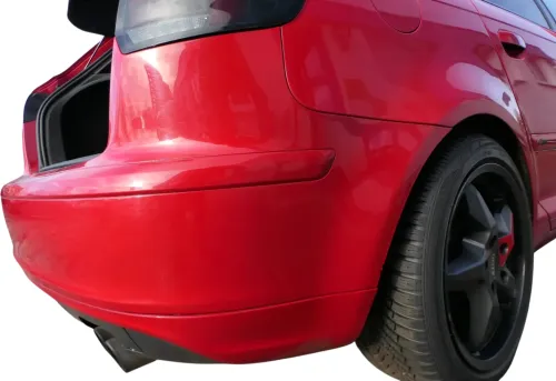 Audi A3 8P Stoßstange Stoßfänger hinten 4/5-Türer rot LY3J - Doppelrohr Sportbac (179494)