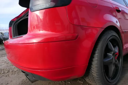 Audi A3 8P Stoßstange Stoßfänger hinten 4/5-Türer rot LY3J - Doppelrohr Sportbac (179494)