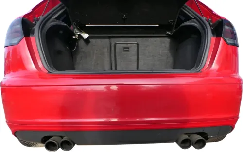 Audi A3 8P Stoßstange Stoßfänger hinten 4/5-Türer rot LY3J - Doppelrohr Sportbac (179494)