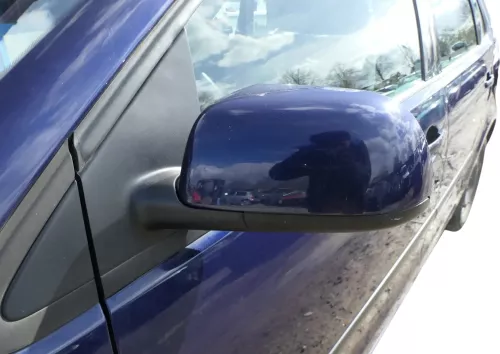 VW Polo 9N elektrischer Spiegel Außenspiegel links vorne blau LB5N