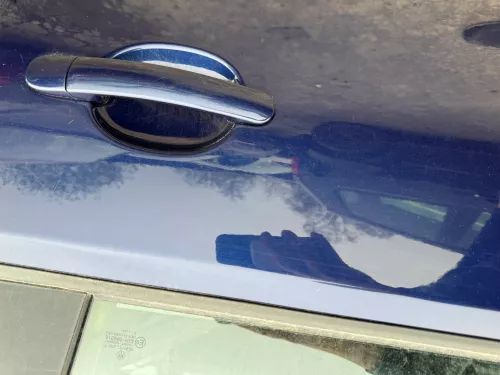 VW Polo 9N 9N3 Tür hinten links 4/5-Türer blau LB5N - ohne Anbauteile (180033)