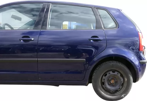 VW Polo 9N 9N3 Tür hinten links 4/5-Türer blau LB5N - ohne Anbauteile
