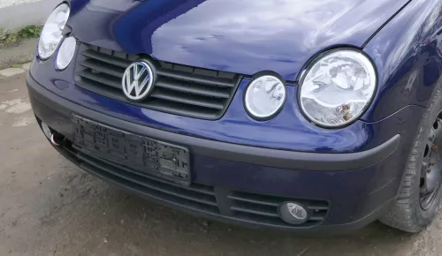 VW Polo 9N Stoßstange Frontstoßstange vorne blau LB5N (180036)