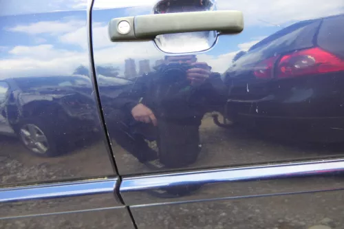 VW Golf 3 4 1E Cabrio Tür vorne rechts Beifahrertür blau LC5U - ohne Anbauteile (180216)