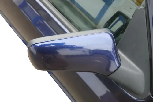 VW Golf 3 Cabrio 1E elektrischer Spiegel Außenspiegel rechts blau LC5U