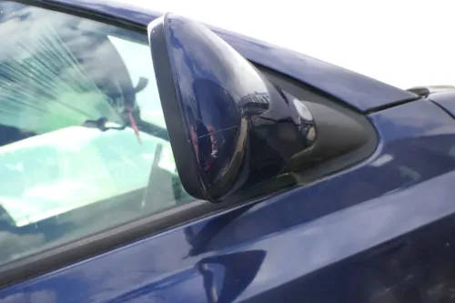 VW Golf 3 Cabrio 1E elektrischer Spiegel Außenspiegel rechts blau LC5U (180221)