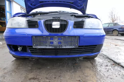Seat Ibiza 6L Stoßstange Frontstoßstange vorne blau LS5G bis caAnfang2006 (180862)
