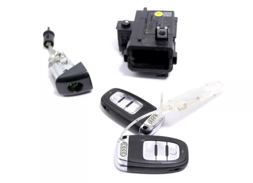 Audi A4 8K B8 Zündschloß Schloß Zündung 2 Schlüssel 8K0909131C + Türschloß links