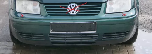 VW Bora Stoßstange vorne Frontstoßstange Stoßfänger vorn grün LC6M SWR (181035)