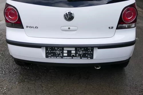 VW Polo 9N 9N3 Stoßstange Heckstoßstange hinten weiß LB9A