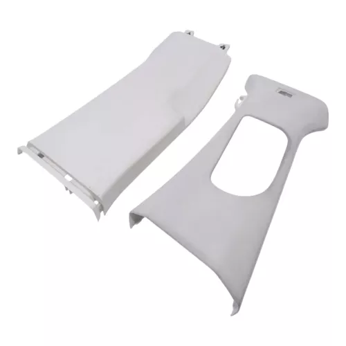 2x Passat B8 3G B-Säulen Verkleidung links oben + unten Abdeckung weiß St.Tropez