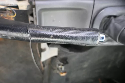 VW Golf 3 / 4 Cabrio 1E Handbremse Feststellbremse Leder schwarz (182088)