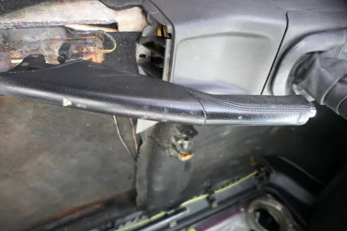 VW Golf 3 / 4 Cabrio 1E Handbremse Feststellbremse Leder schwarz (182088)