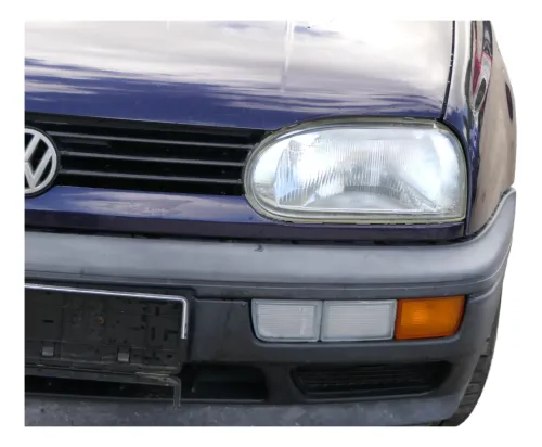 VW Golf 3 Grill Kühlergrill VW Zeichen Logo Grillleiste Leiste blau LC5L (182172)