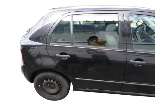 Skoda Fabia 6Y Limousine Schrägheck Tür hinten rechts schwarz LF9R (182295)
