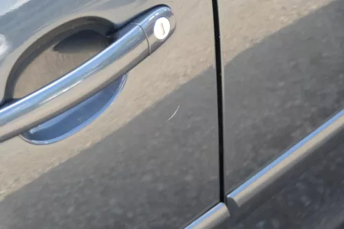 VW Polo 9N 9N3 Tür vorne links Fahrertür 4/5-Türer grau LC7V ohneAnbauteile (182371)
