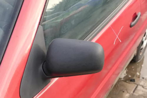 VW Polo 6N elektrischer Spiegel Außenspiegel links außen mit Glas schwarz matt  (182541)