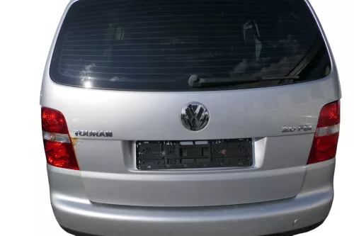 VW Touran 1T Heckklappe Kofferraumklappe hinten silber LA7W mit Scheibe -Rost (182597)