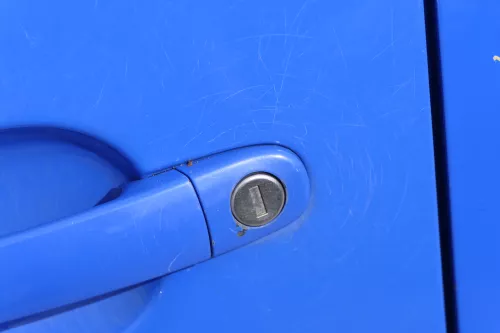 VW Polo 9N 9N3 Tür vorne links Fahrertür 4/5-Türer ohneAnbauteile blau LA5F (182731)