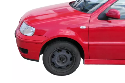 VW Polo 6N2 Kotflügel vorne links rot LP3G (bis auf den Schweller)