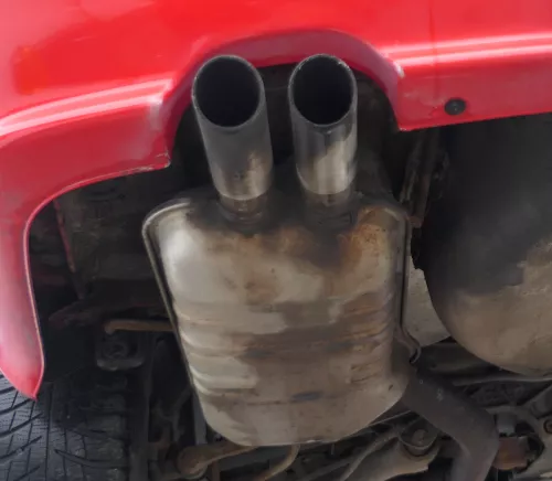 Audi 80 Quattro Allrad Auspuff Endschalldämpfer links hinten 2,6 2,8 ABS ACZ AAH (182894)
