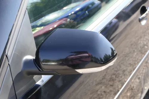 VW Polo 9N 9N3 mechanisch Spiegel Außenspiegel links vorne schwarz LC9Z Blinker (183235)