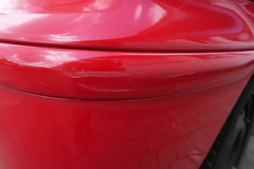 VW Polo 6N2 Stoßstange hinten Heckstoßstange Stoßfänger rot LP3G (183288)