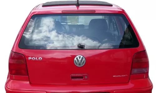 Polo 6N2 Heckklappe Klappe hinten Kofferraumklappe rot LP3G Scheibe ohneAnbautei (183311)