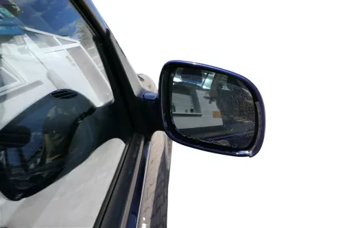 VW Golf 4 Bora elektrischer Spiegel vorne rechts Außenspiegel blau LB5N Glas (183476)